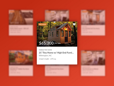 Tiny House Listing Cards product design ui ui design