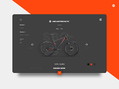 Mountain bike card bike clean design interface minimal product shop ui ux web
