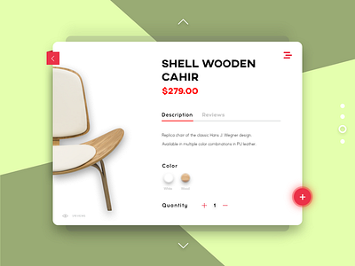 3. Chair UI chair clean design green interface minimal product shop ui ux web white