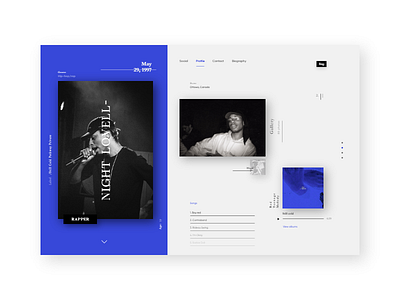 Day 19. Profile UI concept clean concept design interface minimal music product rapper shop ui ux web