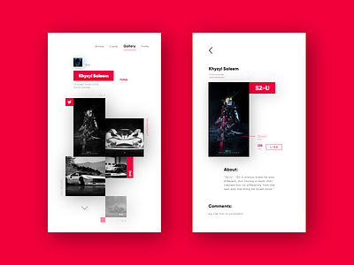 Day 21. Abstract gallery UI concept abstract clean concept design interface minimal modern product shop ui ux web