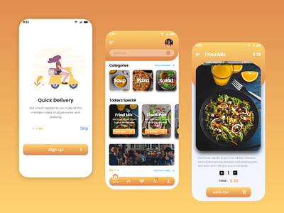 Food Service - Mobile App cooking cooking app delivery app food app food app design food app ui mobile app design online food app uiuxdesign