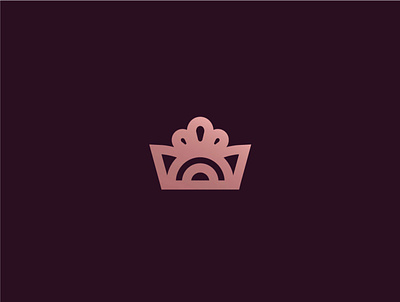 crown brand branding crown design icon logo pink regal rose gold rosegold royalty shine