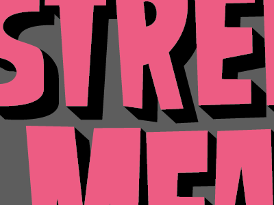 Sneak Peak - WIP band cd cover design music pink street meat wip