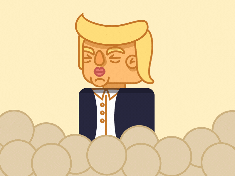 Trump is Tremendous at Tossing Towels animation illustration trump