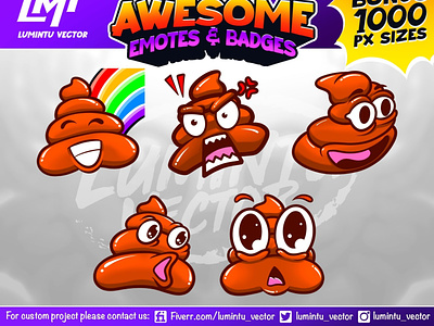 Poo Twitch Emotes - Chibi Meme Pepe Twitch Emotes