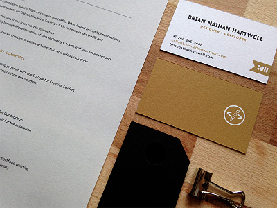 Resume Kit branding business card identity print resume stationary