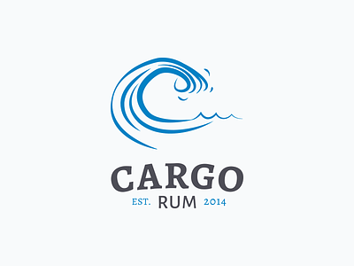 Cargo Rum Concept 2 branding identity illustration logo rum sea wave