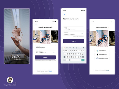 Desini Online Application application application design log in logo onboarding online shoe online shoe app online shopp shoe app shoe application shoe shop shoe store shopping sign in sign up ui ui kit ux uxdesign