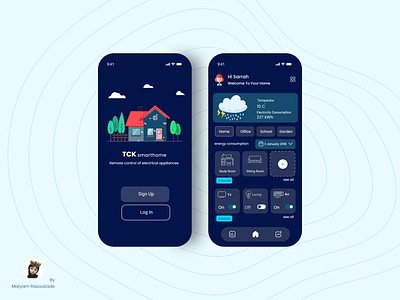 Tck smart home application "dark mode"