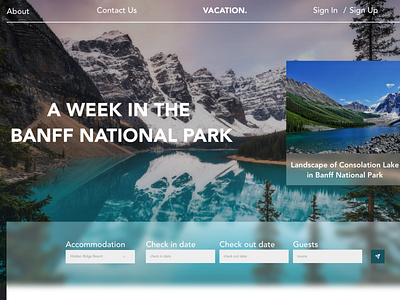 Tourism web-design concept branding design ui ux web website