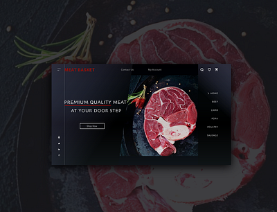 Online Meat Selling Web Design app app design application branding design designer illustration meat ui ux web website