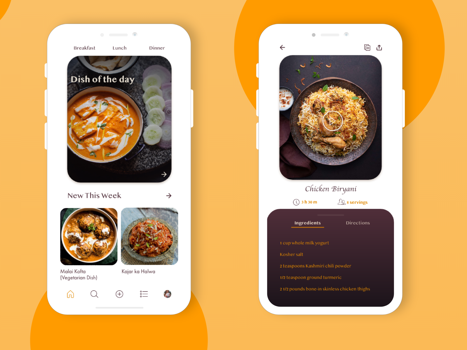 Recipe App Concept by Moitry Samanta on Dribbble