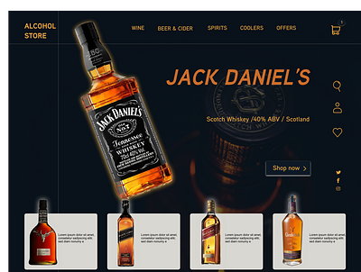 Alcohol ecommerce concept app behance behance project branding creative design designer dribble illustration ui ux web website