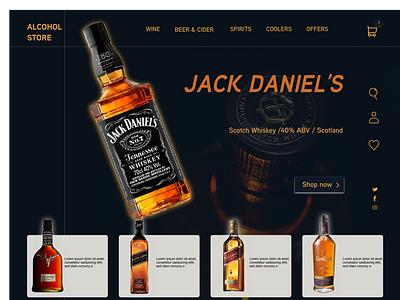 Alcohol ecommerce concept