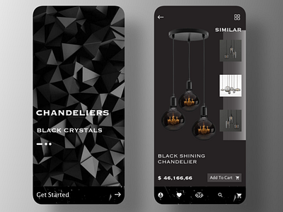 Chandelier UI Concept app app design application behance branding creative design designer dribble freelancer illustration logo mobileapp typogaphy ui uiux ux uxui vector website