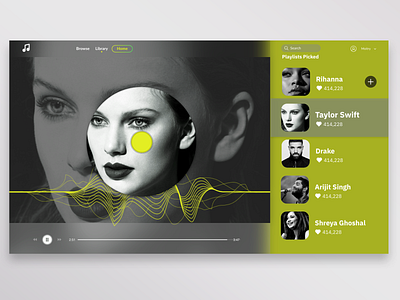 Music Web Concept app app design application behance branding creative design designer dribble freelancer illustration logo music typogaphy ui uiux ux uxui webdesign website