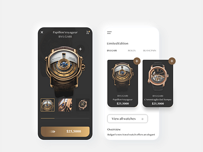 Shop Watches online -  App Concept