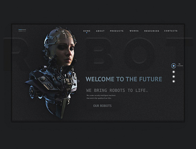 Robotics and AI Company's UI Web Design app art behance branding creative design designer freelancer future illustration robots tech technologies technology ui ux web design webdesign website website design