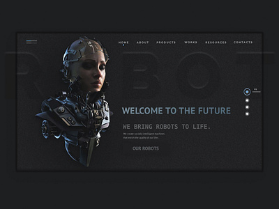 Robotics and AI Company's UI Web Design