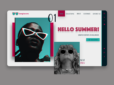 Sunglasses Online Store Web Design Concept