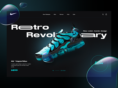 Nike - Concept design header landing page main page main screen nike ui ux web design