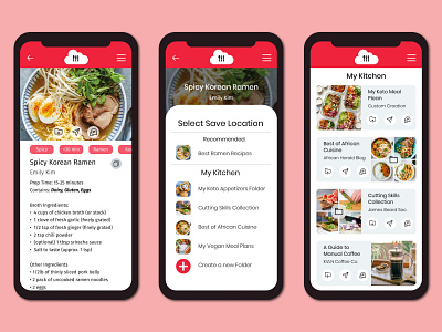 Cloud Kitchen Mobile app cloud cloud app cooking design food food and drink food app kitchen meals minimal recipe ux ux design uxdesign