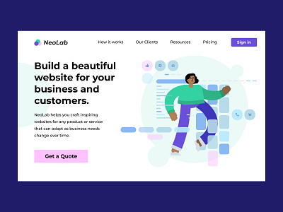 NeoLab Hero design graphic design hero landing design landing page landing page design minimal product branding product design product page ux ux design uxdesign web design webdesign website website design