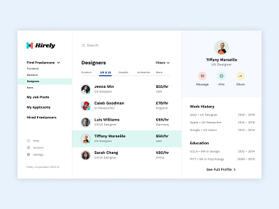 Hirely: Search Design app design freelance freelancer product product design ux ux ui ux design uxdesign uxui web web design webdesign website website design