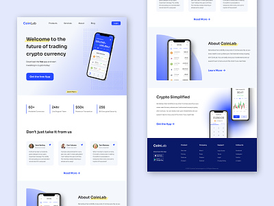 Coinlab Marketing Homepage branding crypto design finance homepage investing product design trading ui ux ux design uxdesign web design