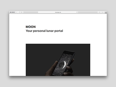 New website for MOON moon web