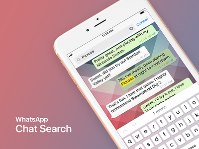 WhatsApp Chat Search for iOS