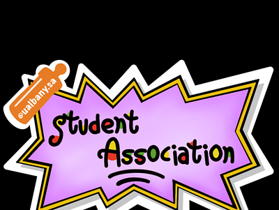 UAlbany Student Association Rugrats Sticker Design 90s branding design illustration sticker ualbany