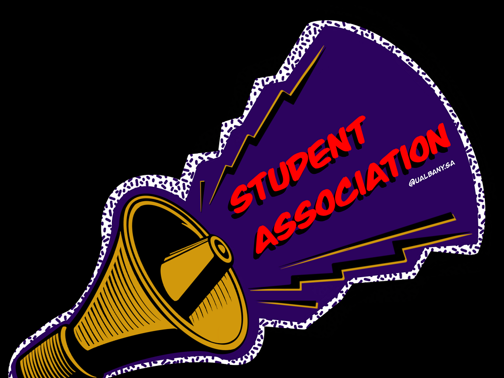 UAlbany Student Association Sticker Design by Andrea Morales Arauz on