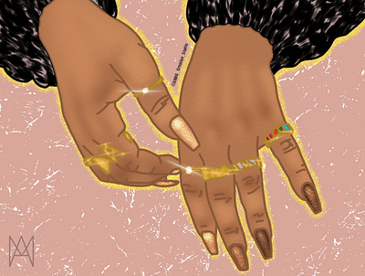 Eloquence digital art graphic graphicdesign hands illustration nails nycdesigner rings