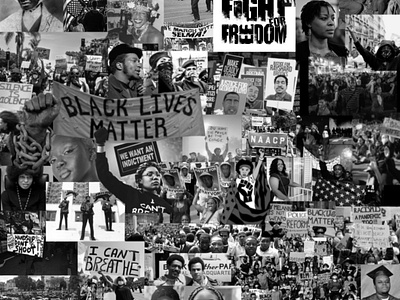 Black Lives Matter Collage blackandwhite blacklivesmatter blm collage design graphic