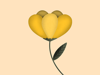Blossom: The Arauz Collective design digital art flower flower illustration graphic illustration peony yellow