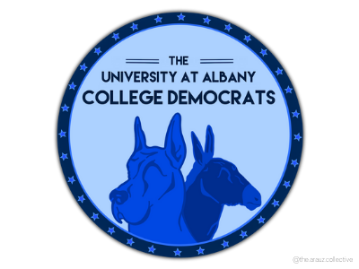 The UAlbany College Democrats branding college college democrats college dems democrat design digital art donkey graphic great dane illustration logo ualbany