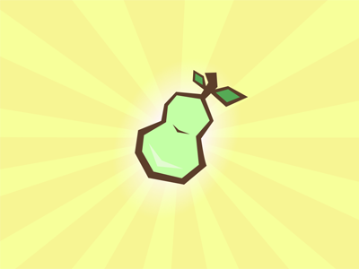 Sooper Kyoot Froot: Pear fruit illustration vector
