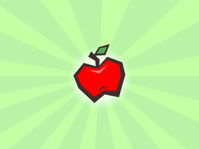 Sooper Kyoot Froot: Apple fruit illustration vector
