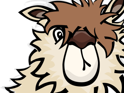 Why Hello There (progress shot) alpaca illustration vector