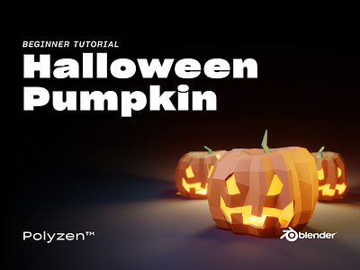 Lowpoly Halloween Pumpkin | Tutorial Video