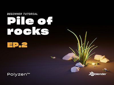 Lowpoly Pile Of Rocks | Ep 02 | Beginner Tutorial