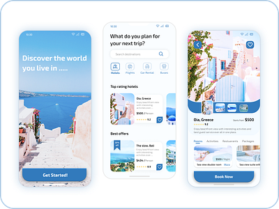 Travel App Concept design travel app typography ui ux