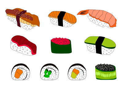 Sushi vector branding design graphic design illustration vector