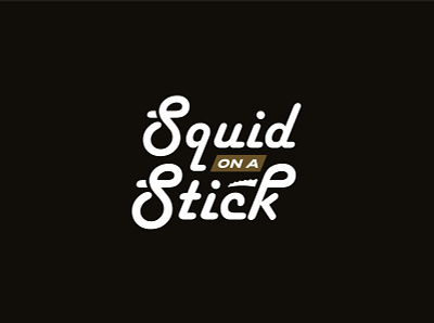 Squid on a Stick - Food Truck! dailylogochallenge food truck food truck logo illustration logo logodesign logodlc squid squid logo typography