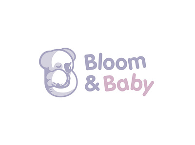 ʕ •ᴥ•ʔ Bloom & Baby - Baby Apparel baby dailylogochallenge illustration koala koala bear logo logodesign logodlc