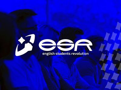 English Students Revolution brand branding colors design gradient illustration logo logo design monogram monogram logo