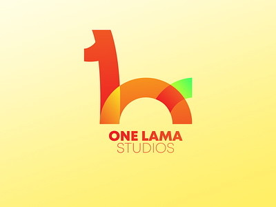 ONE LAMA Studios brand branding colors design gradient illustration logo logo design monogram monogram logo