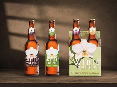 White Orchid IPA Brand Identity & Package Design brand design branding branding and identity branding concept branding design concept design concept development design illustration logo design logo design branding logo design concept package design photoshop process prototype typography vector art vector illustration